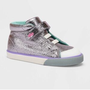 🌈See Kai Run Metallic Silver chromo lilac blanco  Kids Sneakers size #5🌈